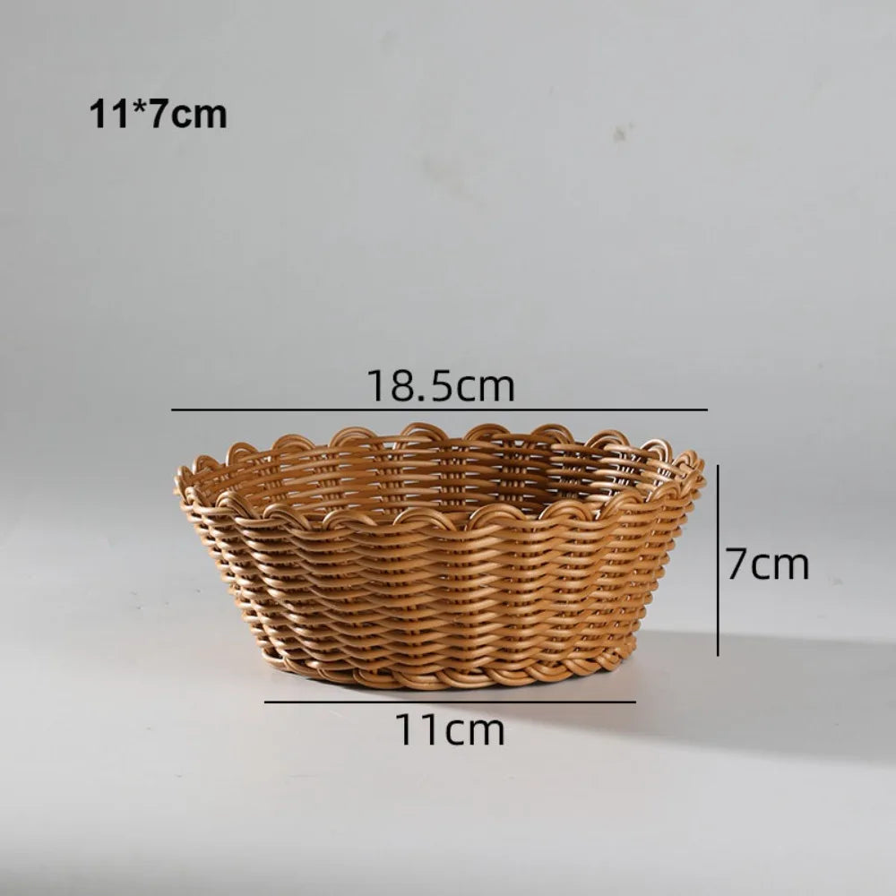 Handwoven Wicker Serving Baskets – 10 Styles | Rattan-Look Wicker Storage Basket Nixie 1