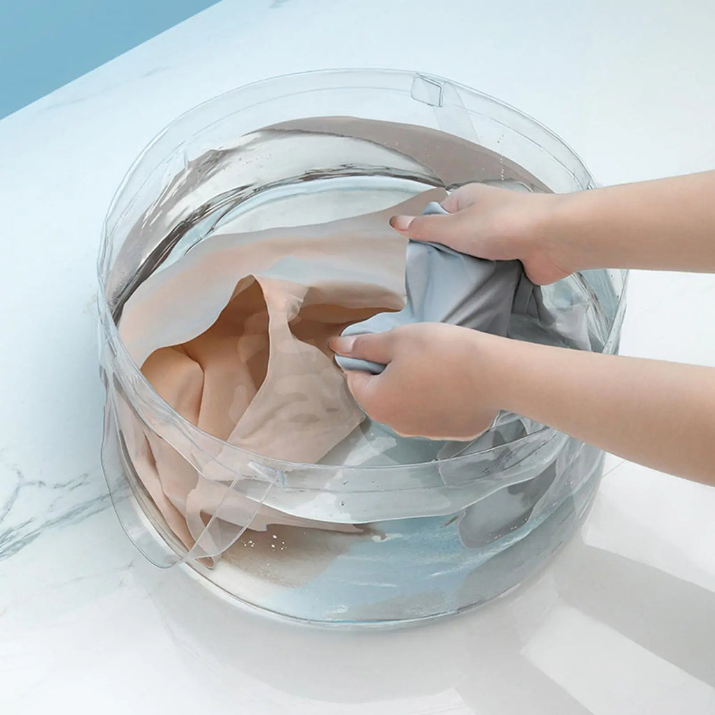 Clear Foldable Wash Basin for Travel, Camping & Kitchen Foldable Wash Basin Nixie