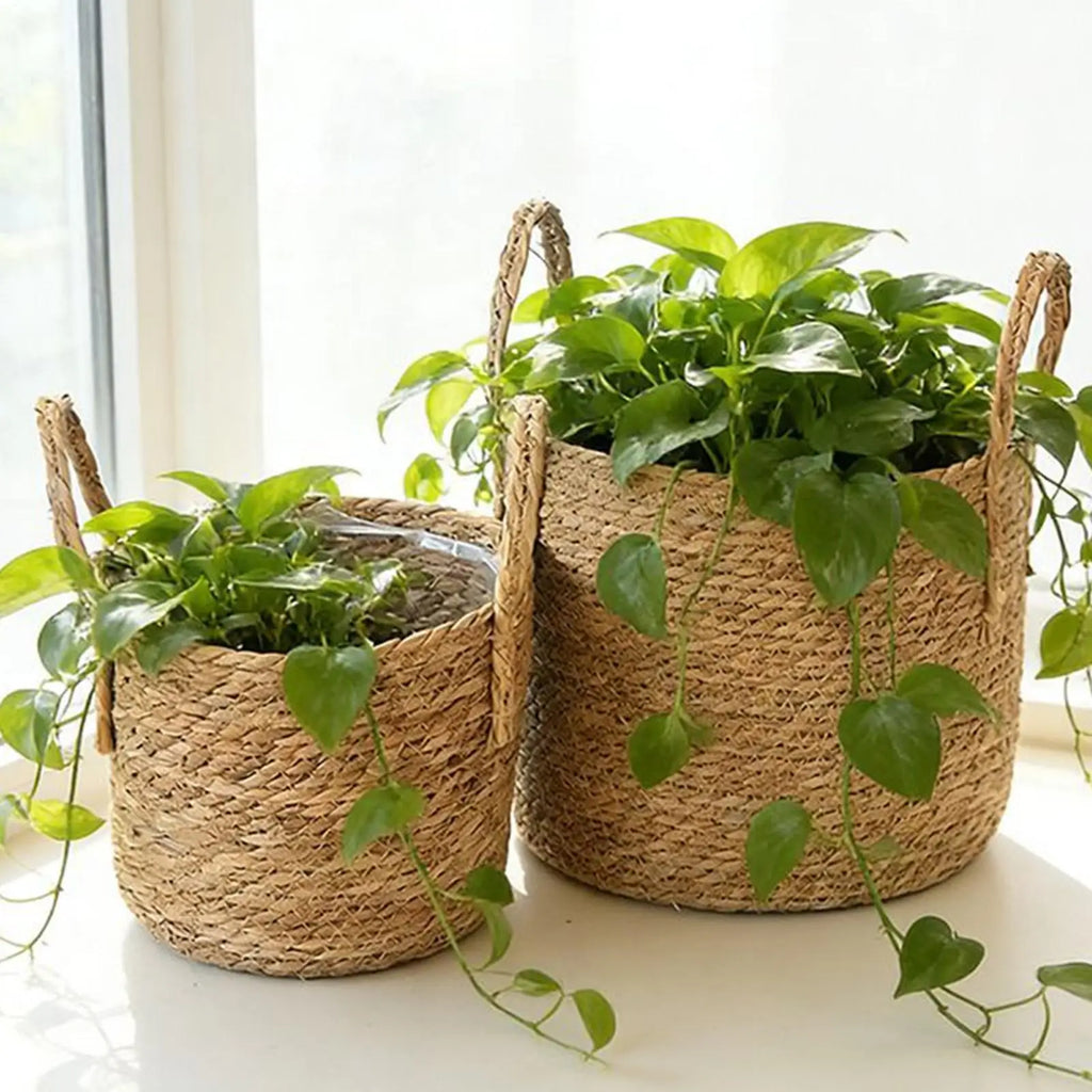 Wicker Planter Basket | Handwoven Bamboo Flowerpot Holder Wicker Planter Basket Nixie