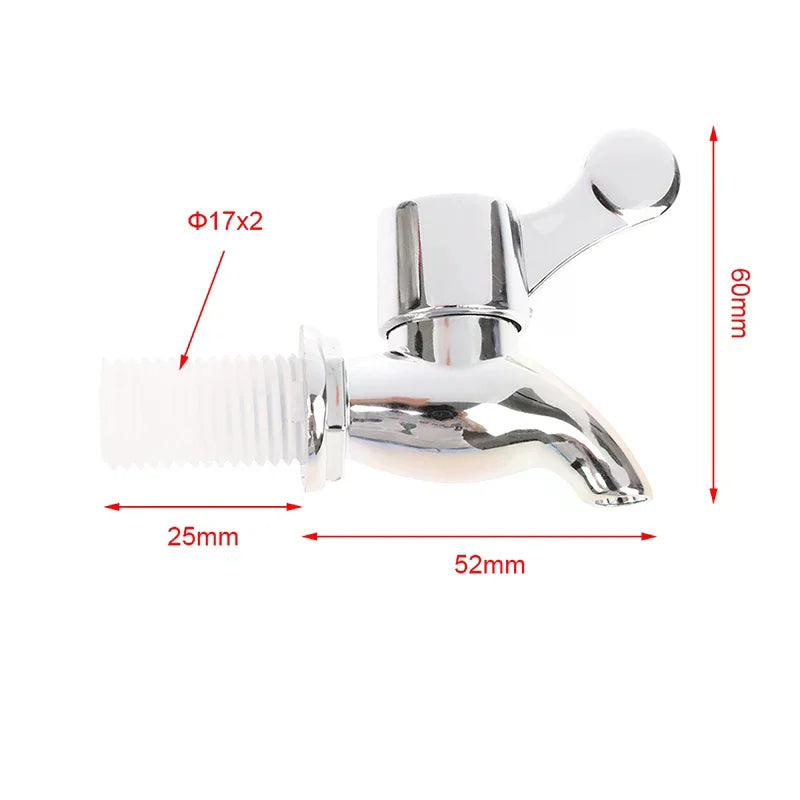 17mm Silver Plastic Bottle Faucet Tap for Wine & Water Tanks Bottle Faucet Tap Nixie