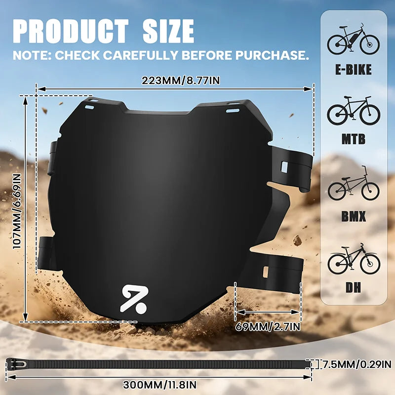 BUCKLOS MTB Fork Number Plate – Enduro DH Racing Mud Guard Fork Number Plate Nixie