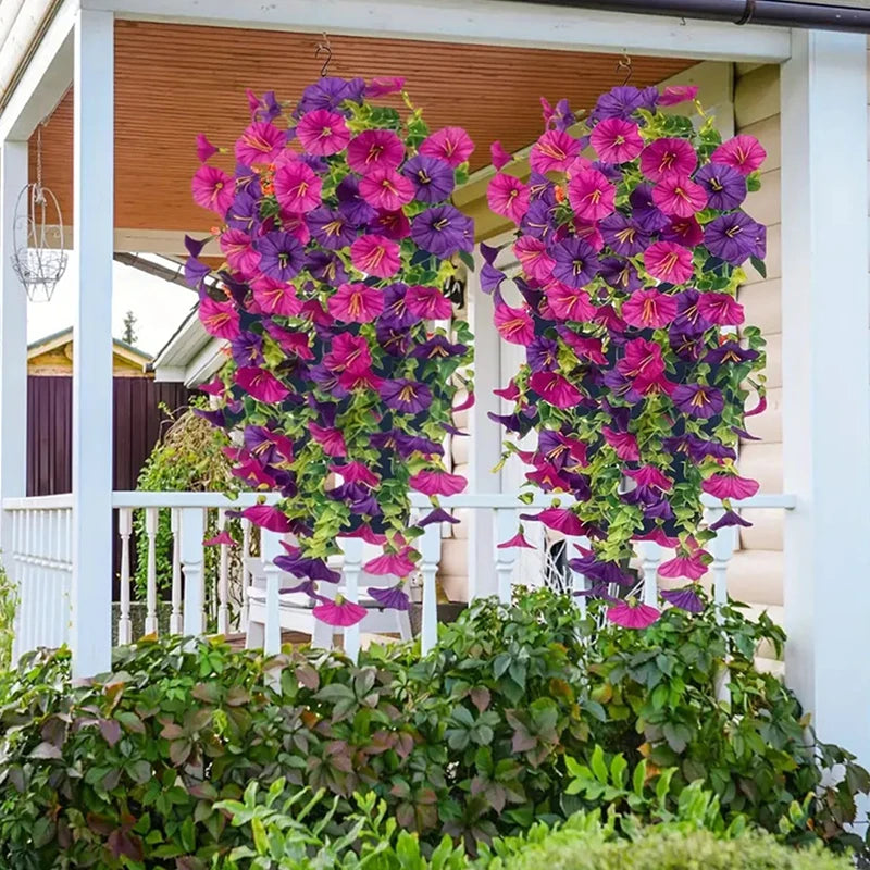 Artificial Morning Glory Wall Hanging Faux Flower Vine Decor Artificial Flower Vine Nixie