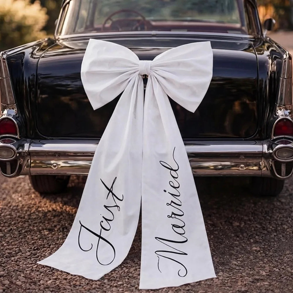 Large Wedding Car Bow – Elegant Ribbon Bridal Car Decoration Wedding Car Decoration Nixie