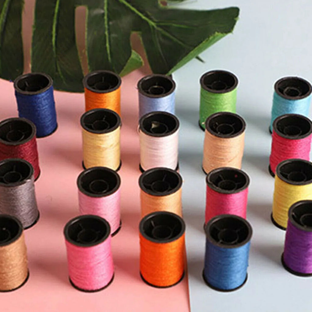 64Pcs Bobbins Sewing Thread Kit – Multicolor Polyester Spools