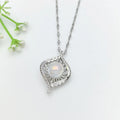 Imitation Pearl Zircon Pendant Necklace | Stainless Steel Chain Pendant Necklace Nixie XL1200-289