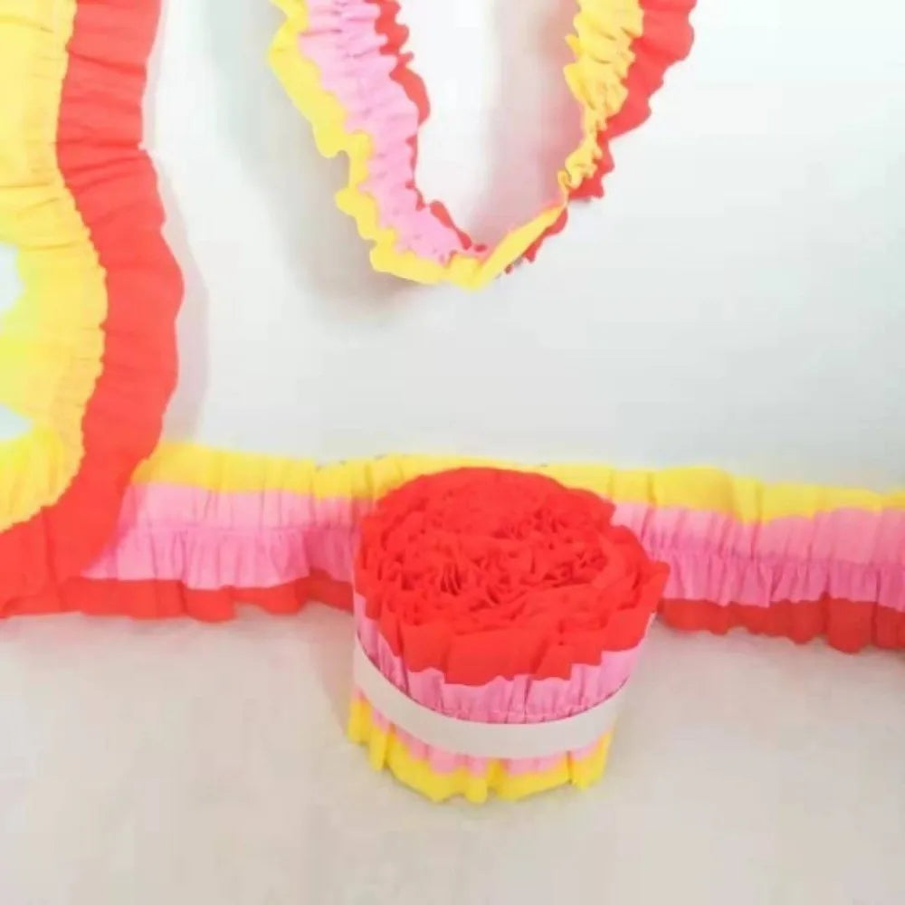Macaron Crepe Paper Streamers 3M Heart Garland Party Decoration