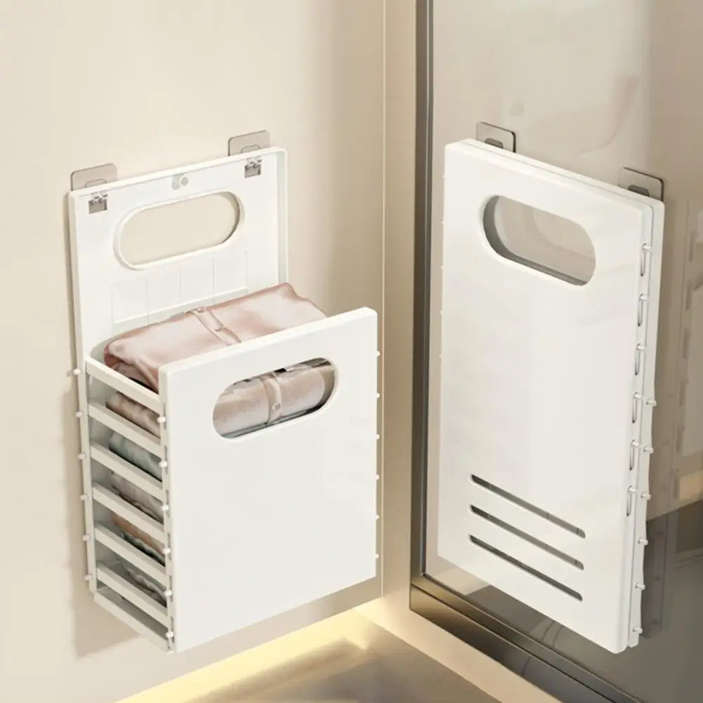 Collapsible Wall-Mounted Mesh Laundry Hamper | Foldable Laundry Hamper Nixie