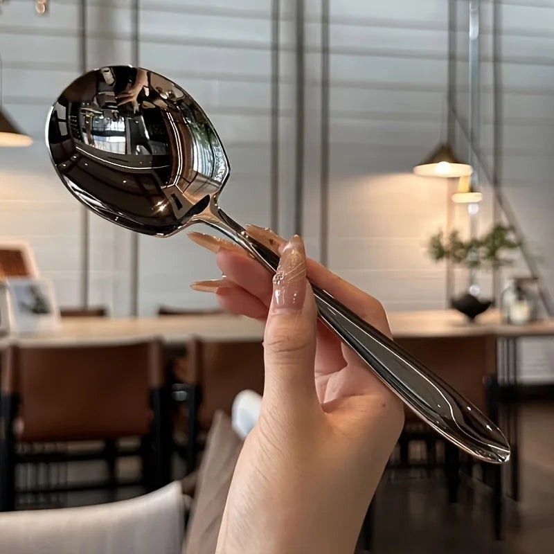 Nixie 2-Piece Oversized Stainless Steel Long Handle Spoons Serving Spoon Set Nixie