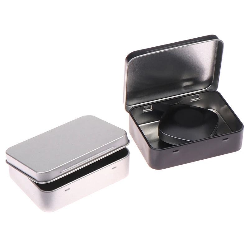 Iron Storage Box Frosted Finish Metal Tin with Hinged Lid Metal Storage Tin Nixie