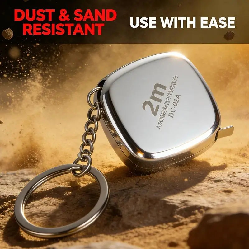 Mini Stainless Steel Tape Measure 2M with Keychain Mini Tape Measure Nixie
