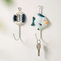 Mediterranean Decorative Wall Hook – Ocean Theme Wood Hook Decorative Wall Hook Nixie Group of 2