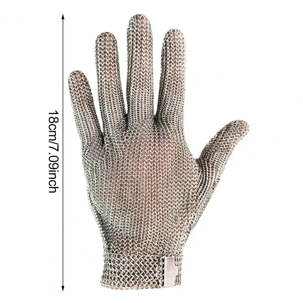 Stainless Steel Mesh Cut-Resistant Glove – Adjustable Wrist Cut-Resistant Glove Nixie