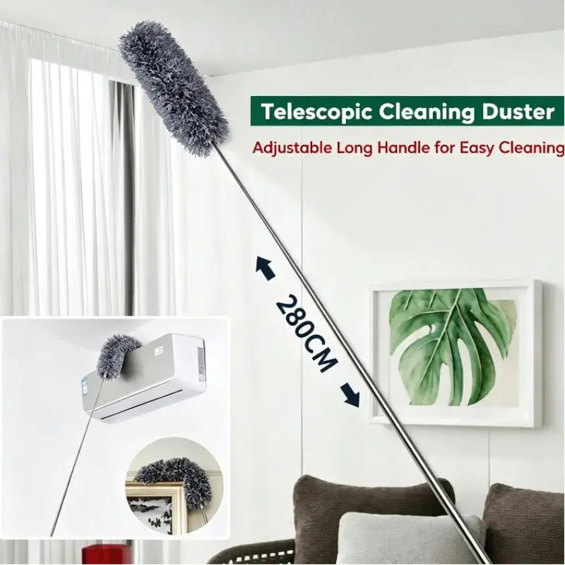 280CM Telescopic Microfiber Duster – Bendable Extendable Handle Telescopic Duster Nixie