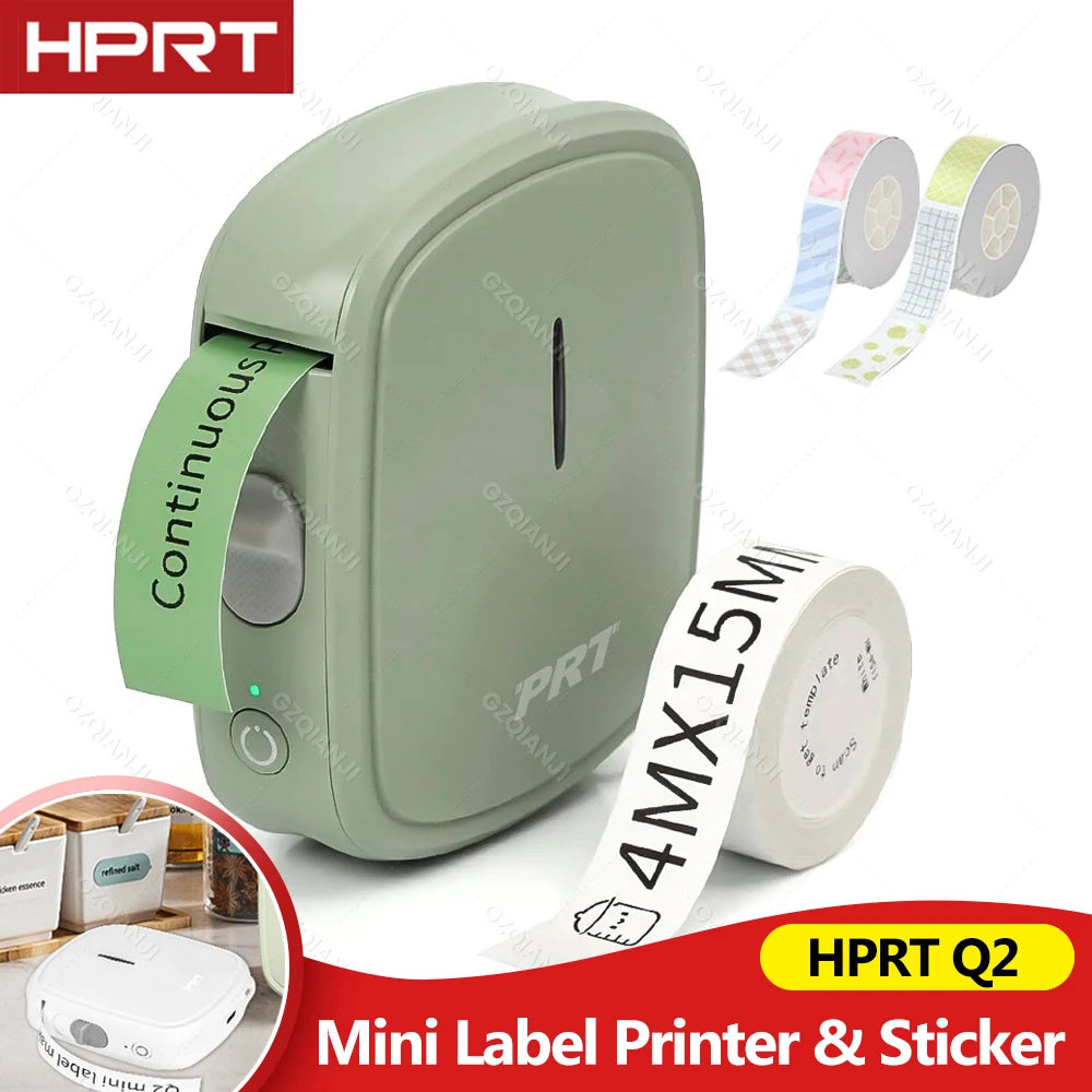 HPRT Q2 Mini Bluetooth Thermal Label Maker | Wireless Sticker Printer