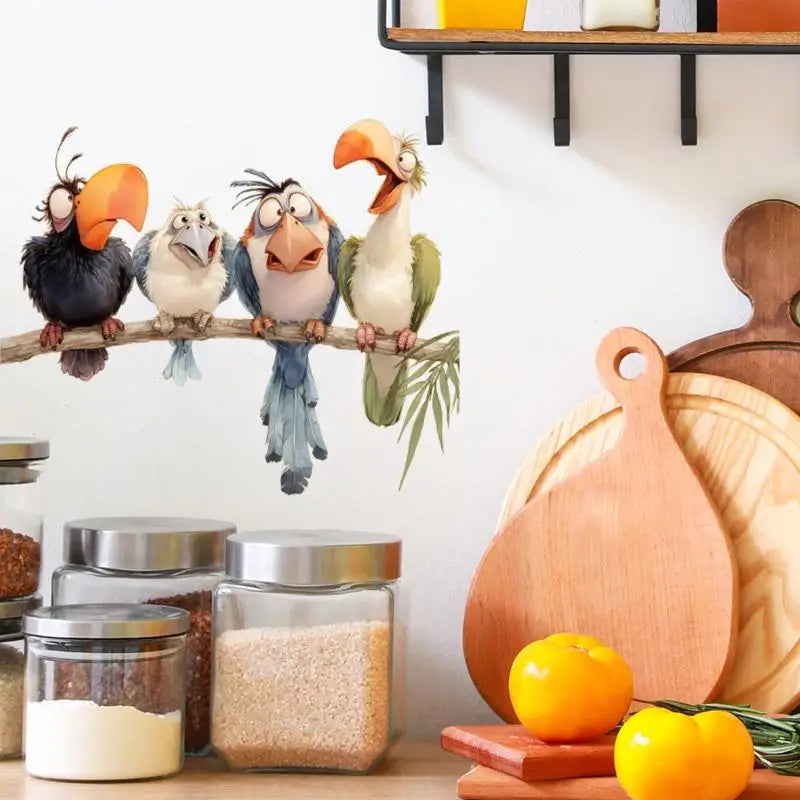 Funny Bird Wall Stickers – Kids Room Self-Adhesive Home Decor Wall Stickers Nixie