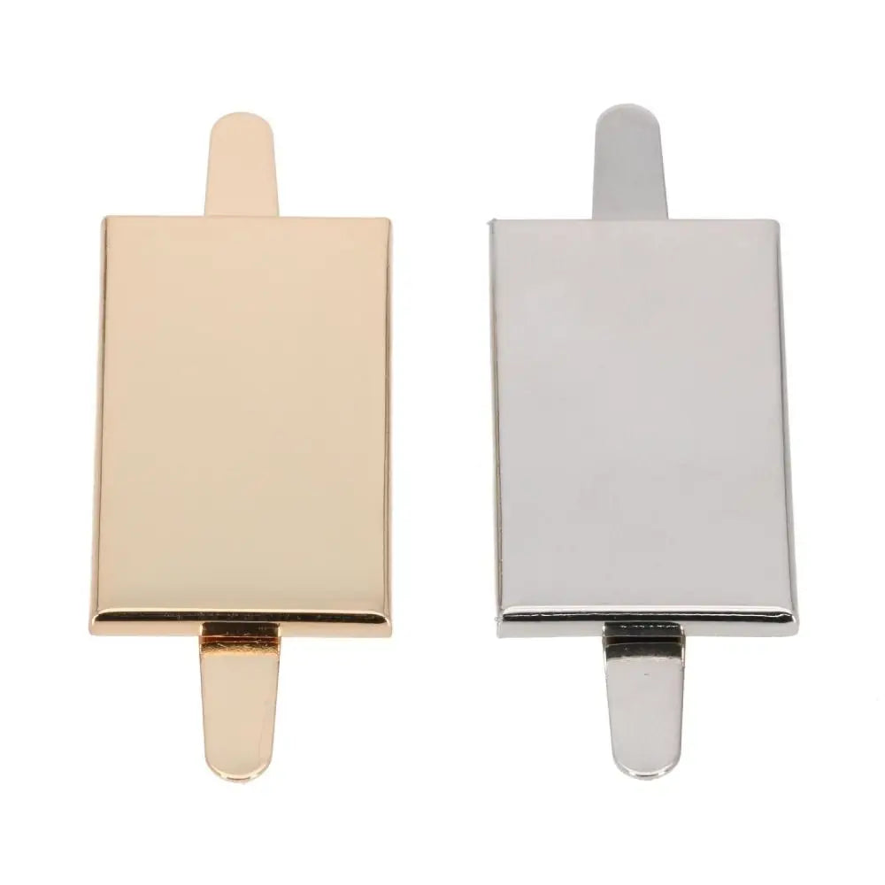 10pcs Metal Blank Stamping Tags Zinc Alloy Rectangle Logo Labels Metal Stamping Tags Nixie