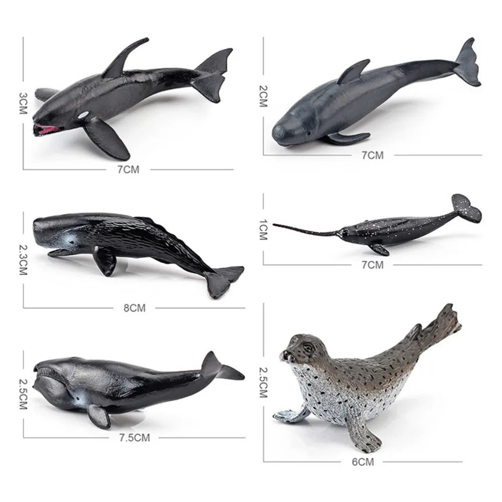 12PCS Miniature Ocean Animal Figurines – Sea Creature Models Animal Figurine Set Nixie