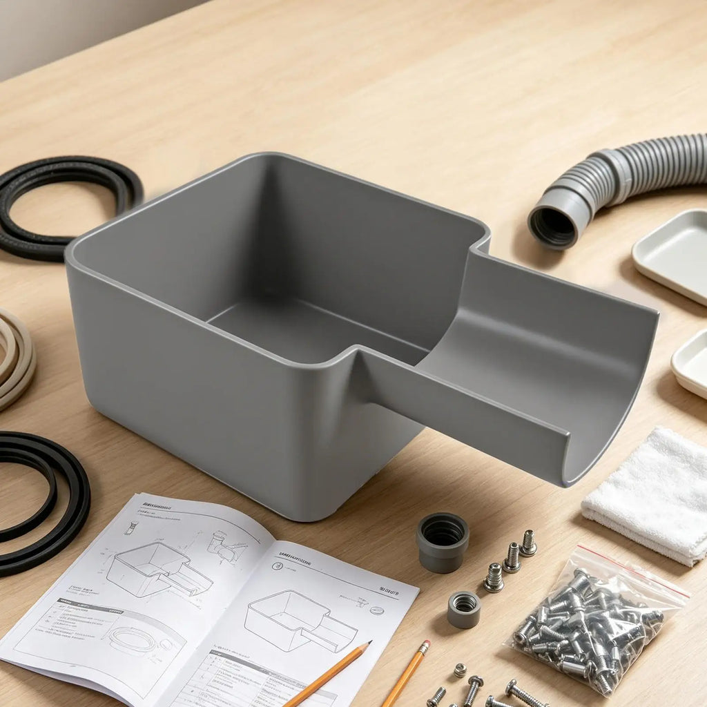 Washing Machine Drain Tray – Leakproof ABS Water Pan Washer Drain Tray Nixie