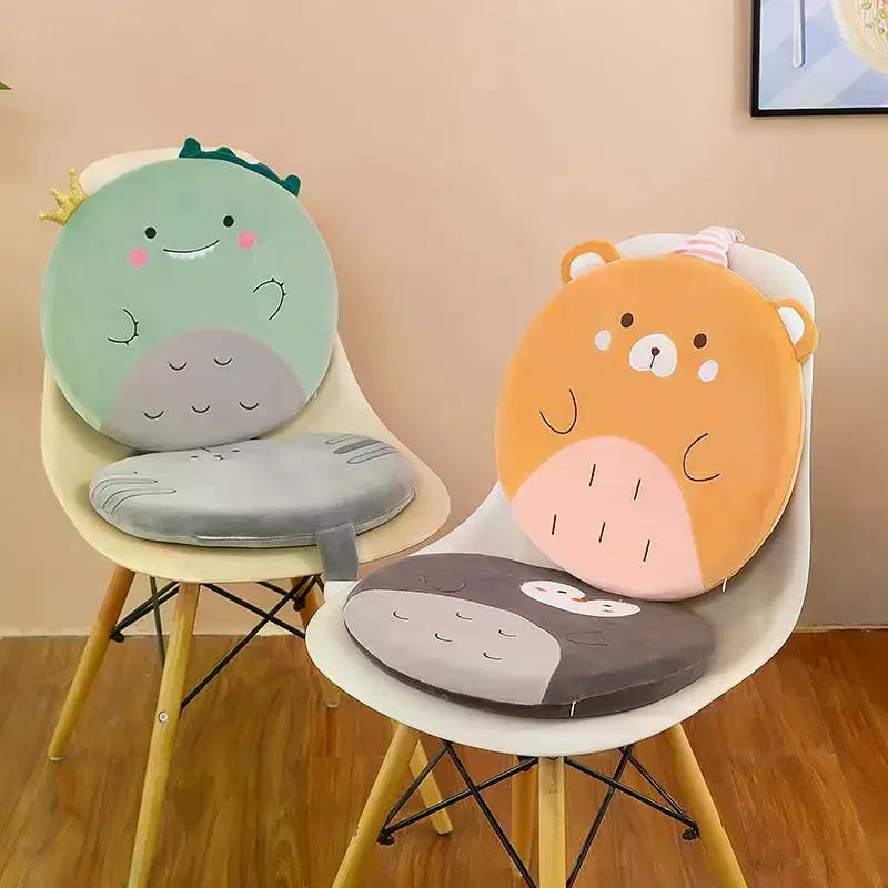 Round Memory Foam Seat Cushion – Velvet Animal Chair Pad Memory Foam Cushion Nixie