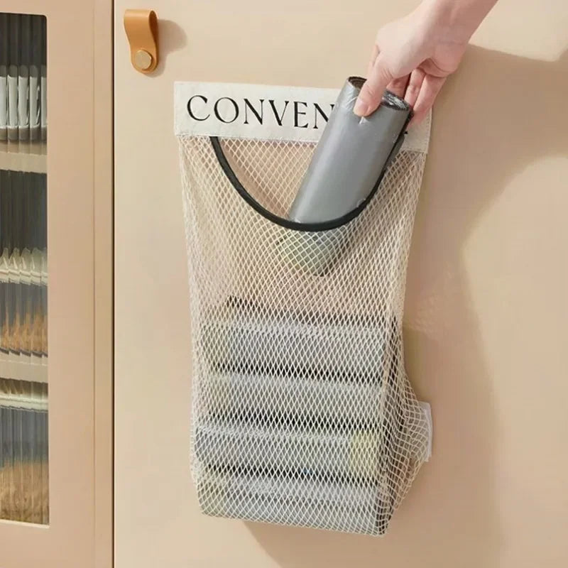 Wall Mount Mesh Bag Organizer & Grocery Bag Dispenser 1/4PCS Bag Dispenser Organizer Nixie