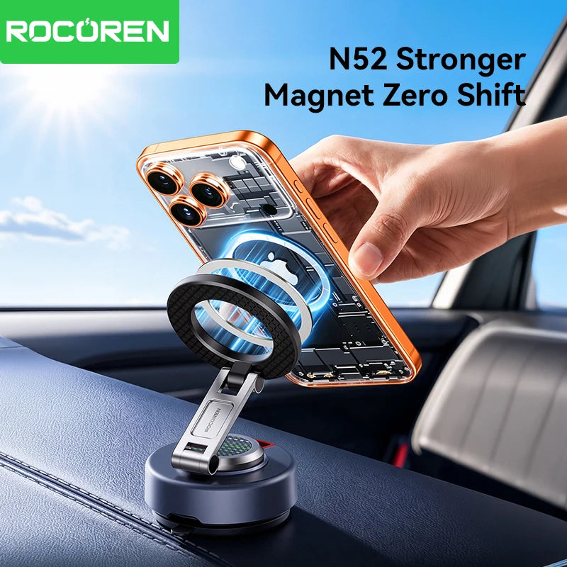 Rocoren Magnetic Car Phone Holder 360° Suction Cup Mount Magnetic Car Mount Nixie