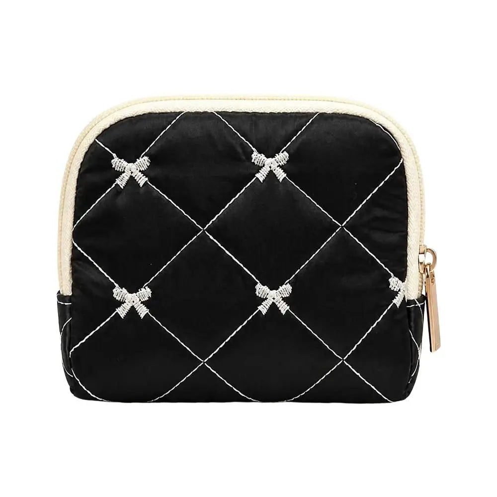 PU Leather Travel Jewelry Pouch – Bowknot Waterproof Zipper Case
