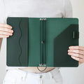 A5 Refillable Loose Leaf Notebook Cover | PU Leather Journal Leather Notebook Cover Nixie Green