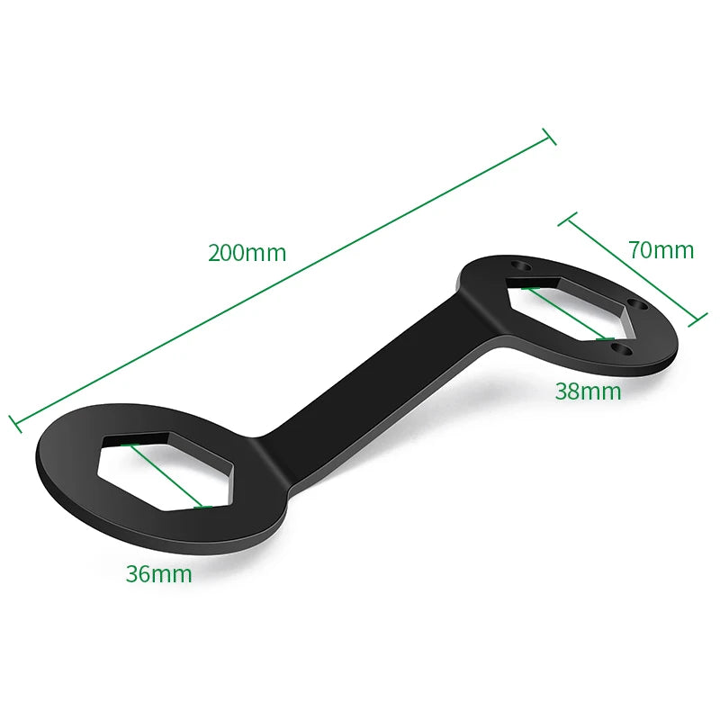 Washing Machine Clutch Wrench 36/38mm Double-Ended Spanner Appliance Repair Wrench Nixie black 200MM