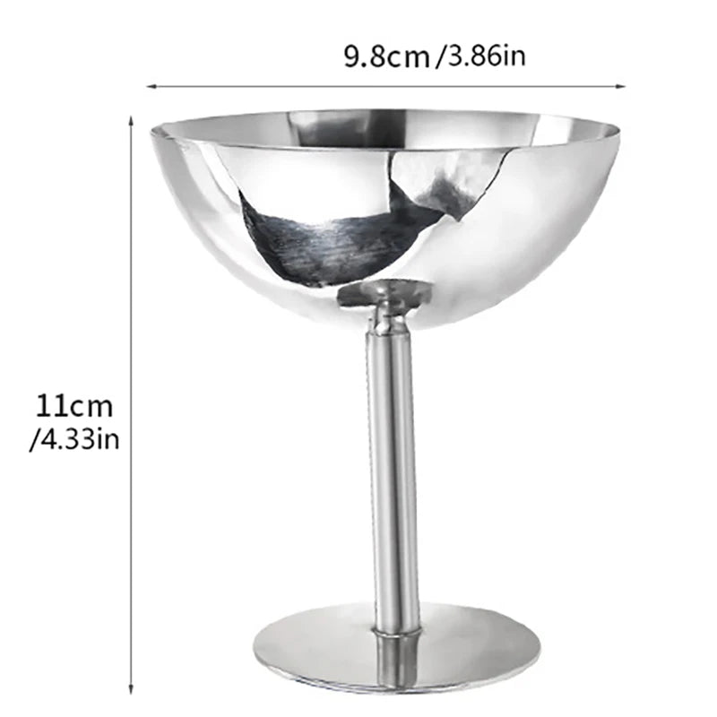 200ml Stainless Steel Ice Cream Cup & Dessert Sorbet Bowl Dessert Bowl Nixie