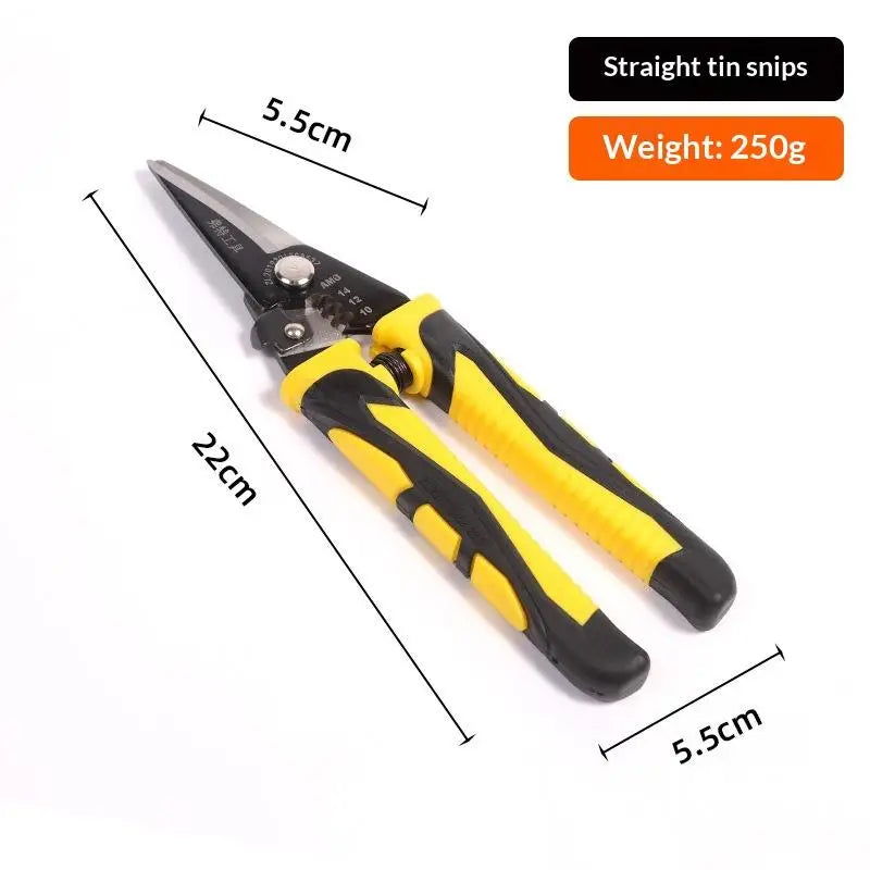 Heavy Duty Tin Snips 2-in-1 Aviation Shears & Wire Stripper Aviation Tin Snips Nixie A2