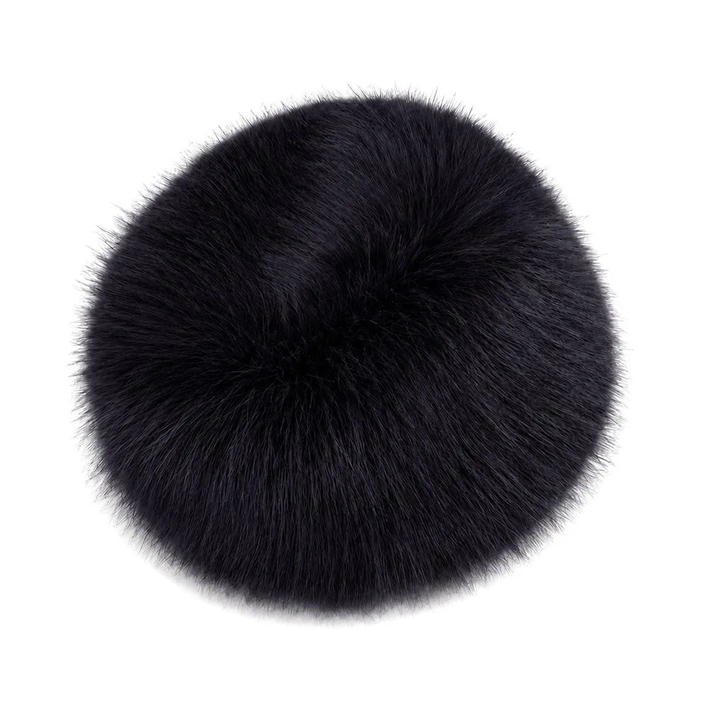 Russian Style Faux Fur Winter Hat – Windproof Warm Cap Faux Fur Winter Hat Nixie Black