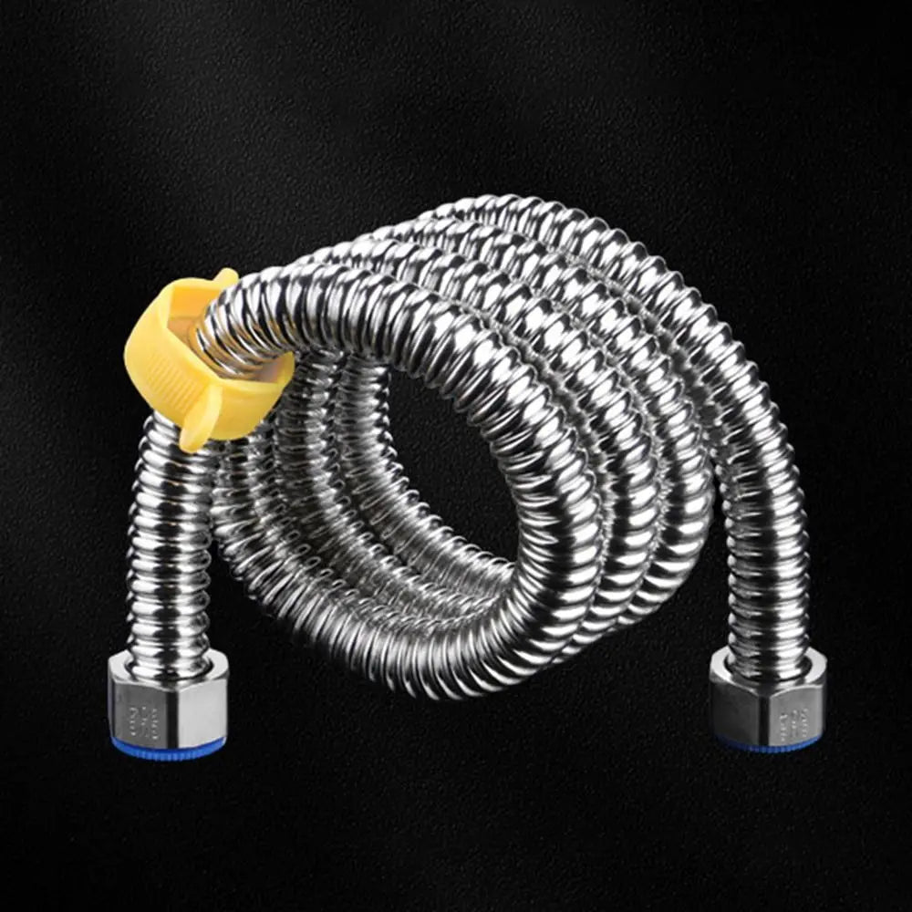 304 Stainless Steel Corrugated Plumbing Hose + Silicone Gasket Plumbing Supply Hose Nixie