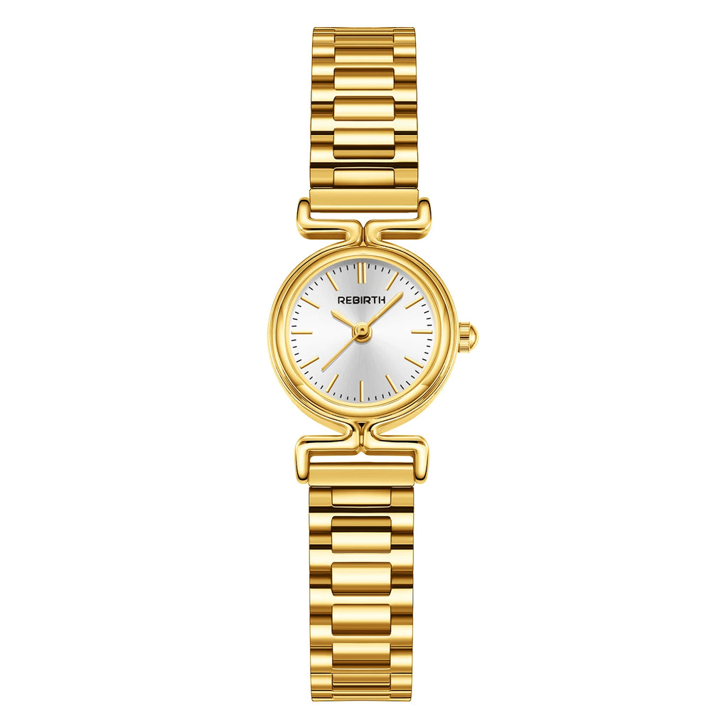 REBIRTH Gold Bracelet Watch – Casual Luxury Quartz Bracelet Watch Nixie Gold