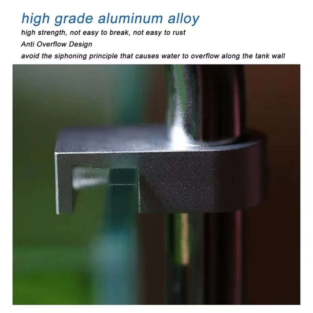 Aluminum Alloy Aquarium Water Tube Holder & Hose Clip Aquarium Hose Holder Nixie