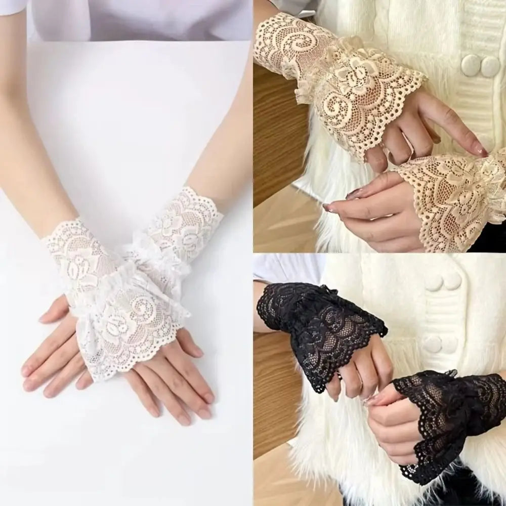 Detachable Lace Wrist Cuffs – Elegant False Sleeve Cuffs Lace Wrist Cuffs Nixie