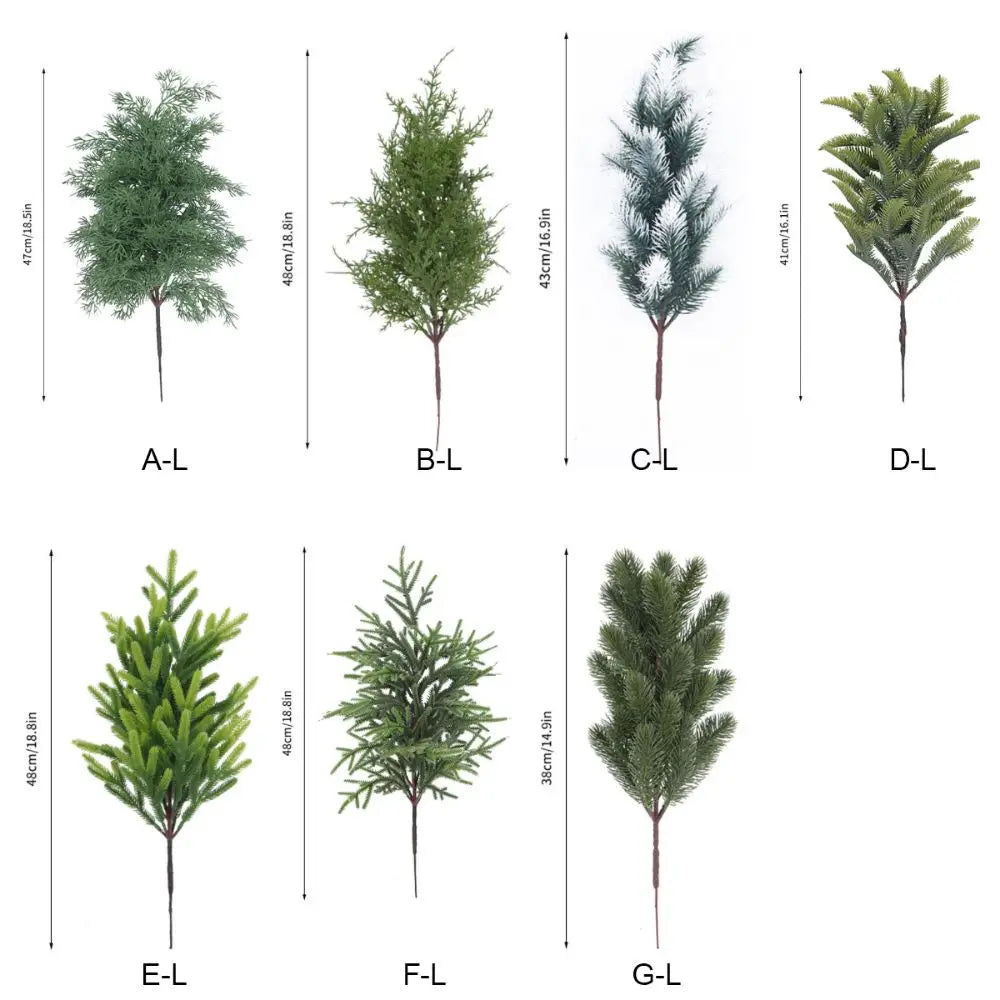 Artificial Pine Branch DIY Wreath Fake Cypress Leaves Decor Artificial Plant Branch Nixie