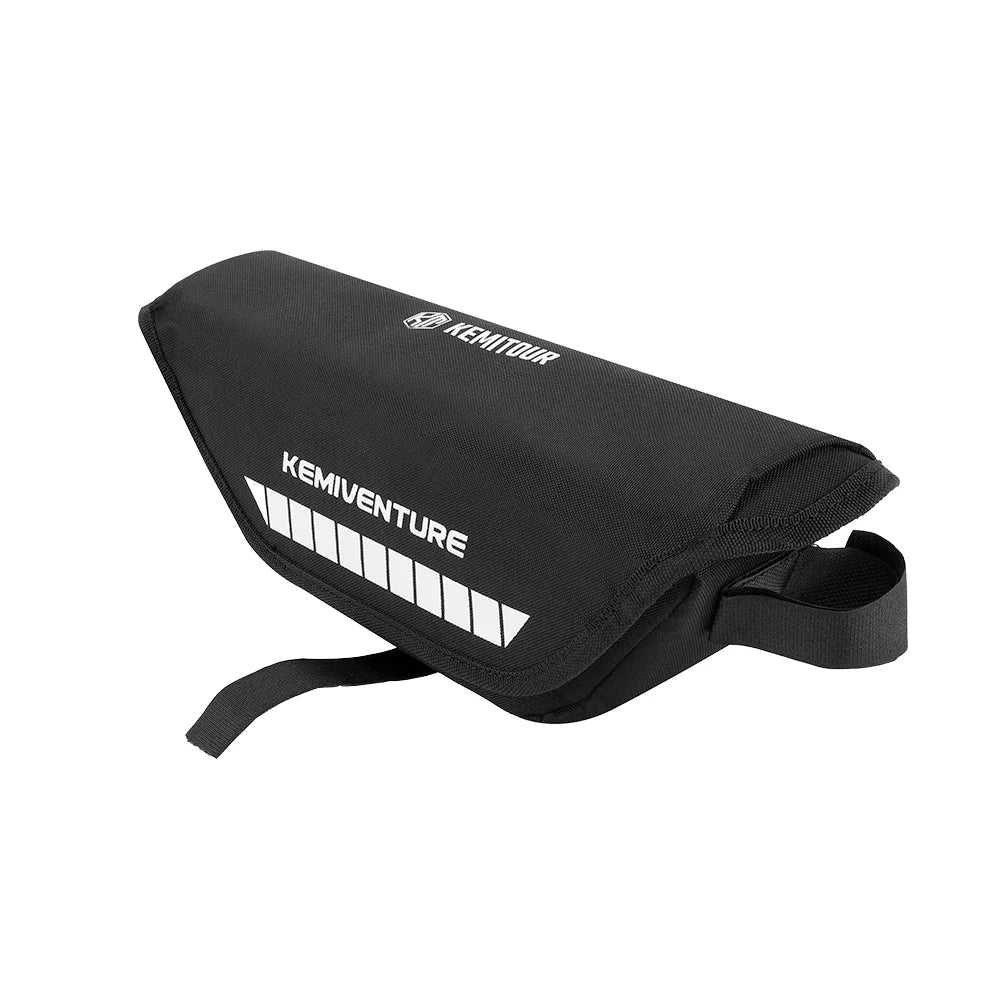 KEMITOUR Motorcycle Handlebar Bag – Universal ADV Front Pouch Motorcycle Handlebar Bag Nixie Black