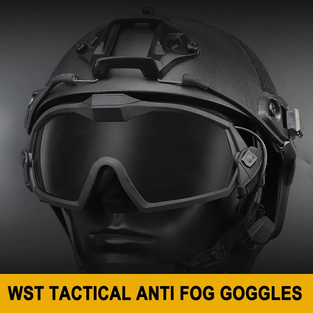Anti-Fog Airsoft Paintball Goggles with Micro Fan | Clear Lens Protective Goggles Nixie