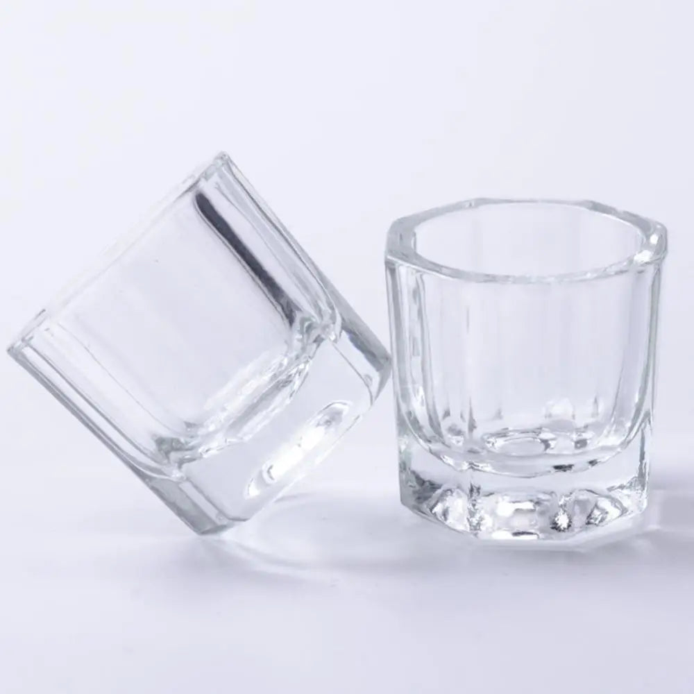 Octagonal Glass Dappen Dish for Acrylic Nail Art | Crystal Cup Nail Art Dappen Dish Nixie