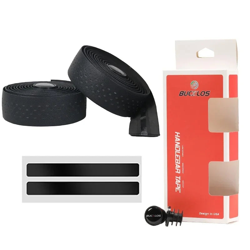 BUCKLOS Bike Handlebar Tape – Breathable PU+EVA Bar Wrap Bicycle Handlebar Tape Nixie BLACK