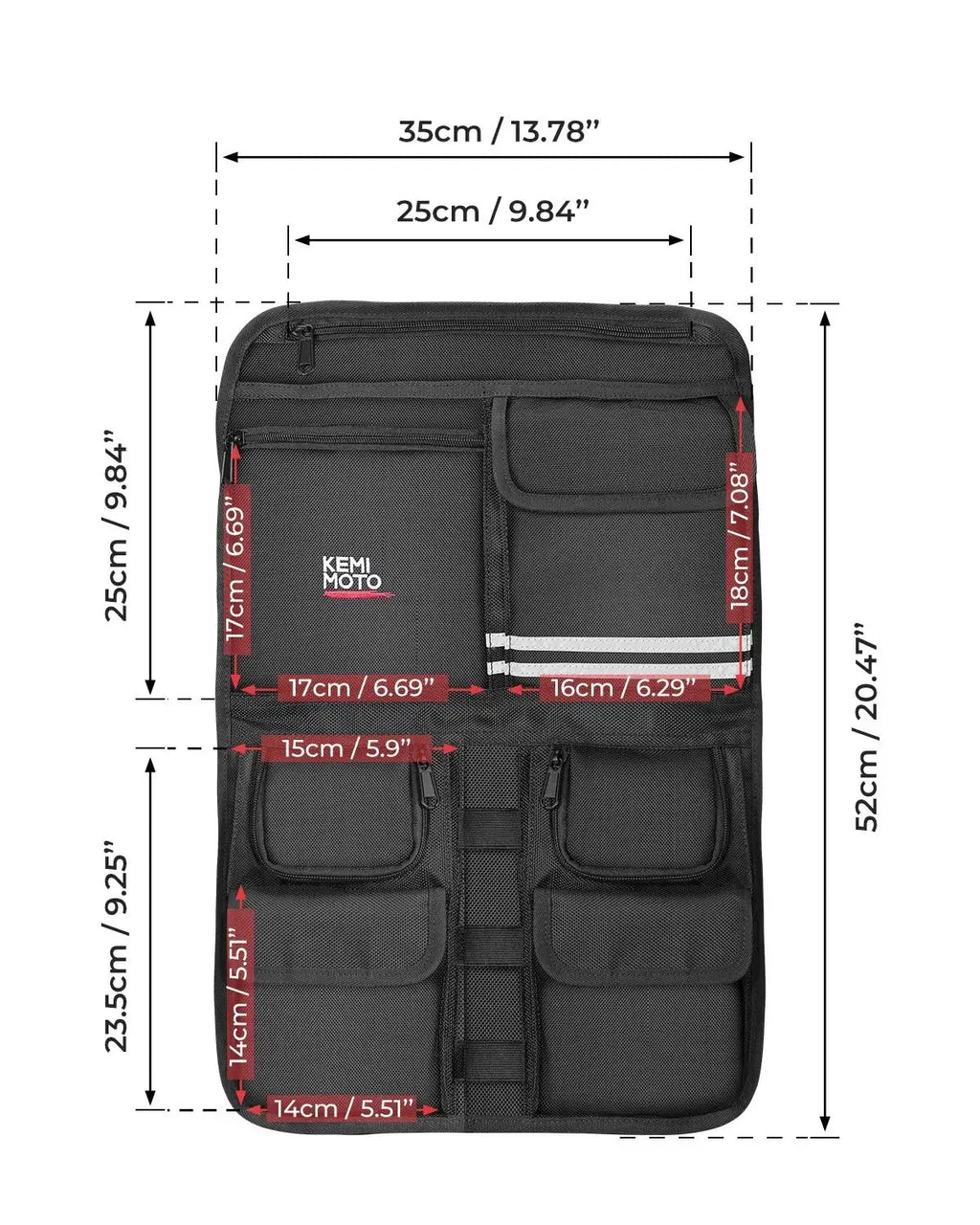 Tour Pack Lid Organizer Bag – Road King, Street & Road Glide Motorcycle Organizer Bag Nixie