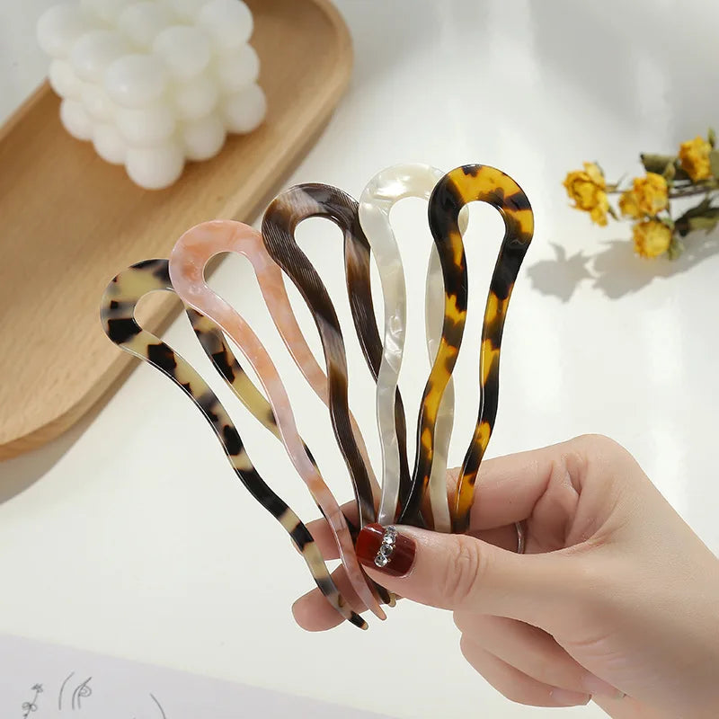Retro Cellulose Acetate Hairpin – Vintage Tortoise Hair Clip Hair Clip Nixie