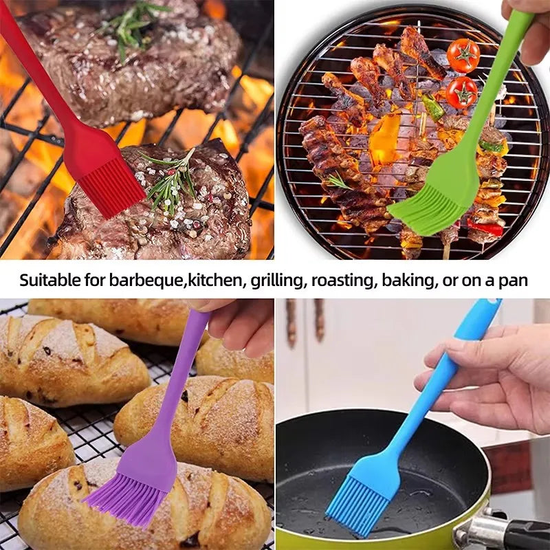 Silicone Basting Brush – Heat Resistant BBQ & Pastry Oil Brush Silicone Basting Brush Nixie