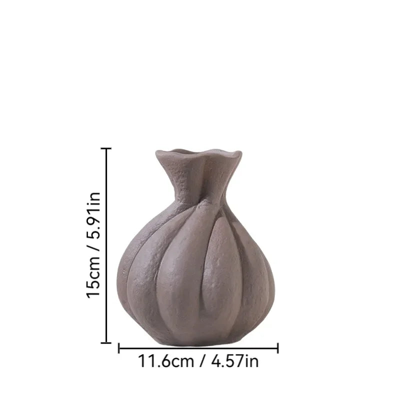 Wabi-Sabi Ceramic Vase | Handcrafted Home Décor Flower Vase