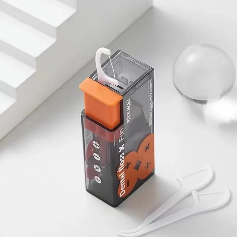 Automatic Pop-Up Floss Pick & Toothpick Dispenser Holder Floss Stick Dispenser Nixie