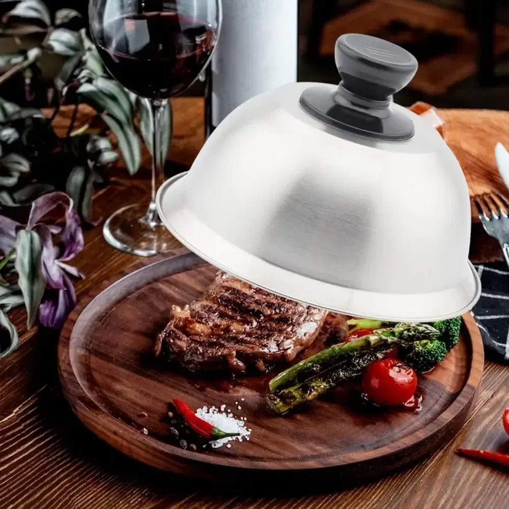 Stainless Steel Burger Melting Dome BBQ Grill Lid Cover 17.3cm Grill Dome Cover Nixie