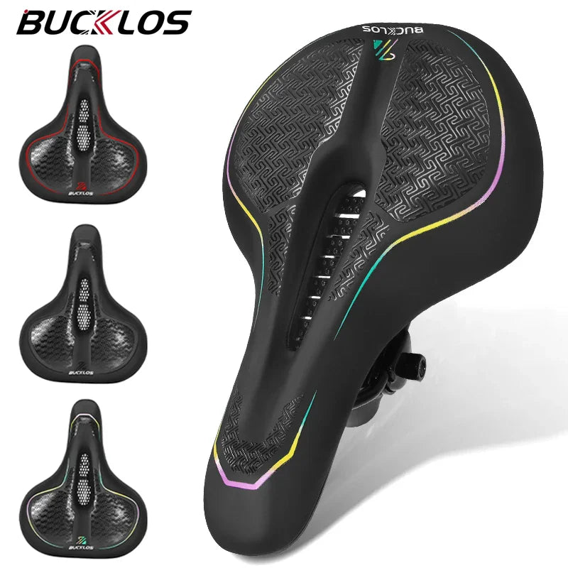 BUCKLOS MTB Bike Saddle Hollow Ergonomic Shock Suspension Seat Bike Saddle Nixie