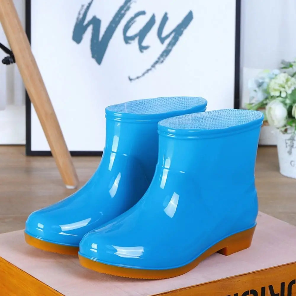 Women's Non-Slip Waterproof Short Rain Boots – Lightweight PVC Women's Rain Boots Nixie