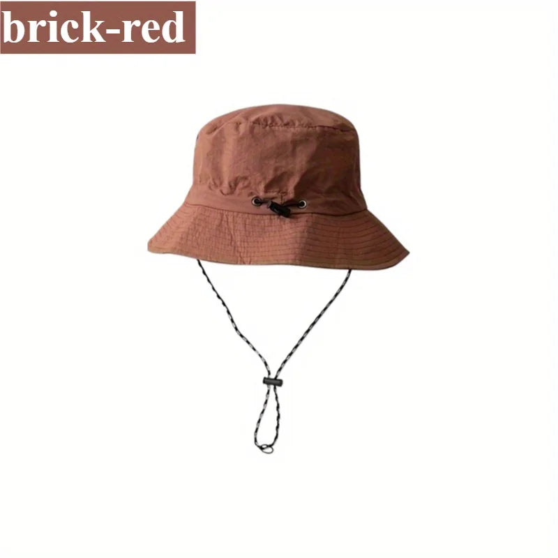 Unisex Sun Protection Bucket Hat – Fishing, Hiking & Travel Bucket Hat Nixie Red