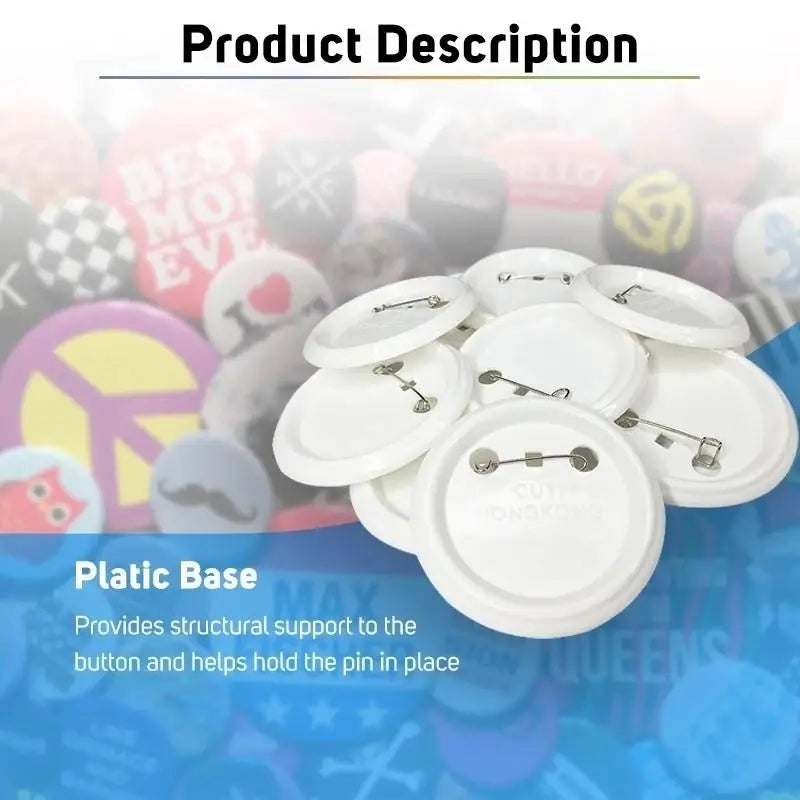 100 Sets Blank Tinplate Button Badges 25/32/44/58mm DIY Badge Making Supplies Nixie